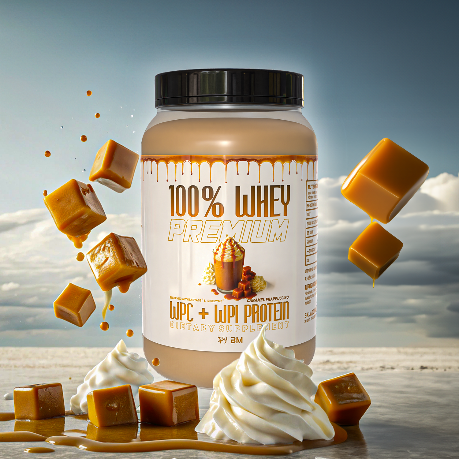 100% PREMIUM WHEY PROTEIN CARAMEL FRAPPUCCINO