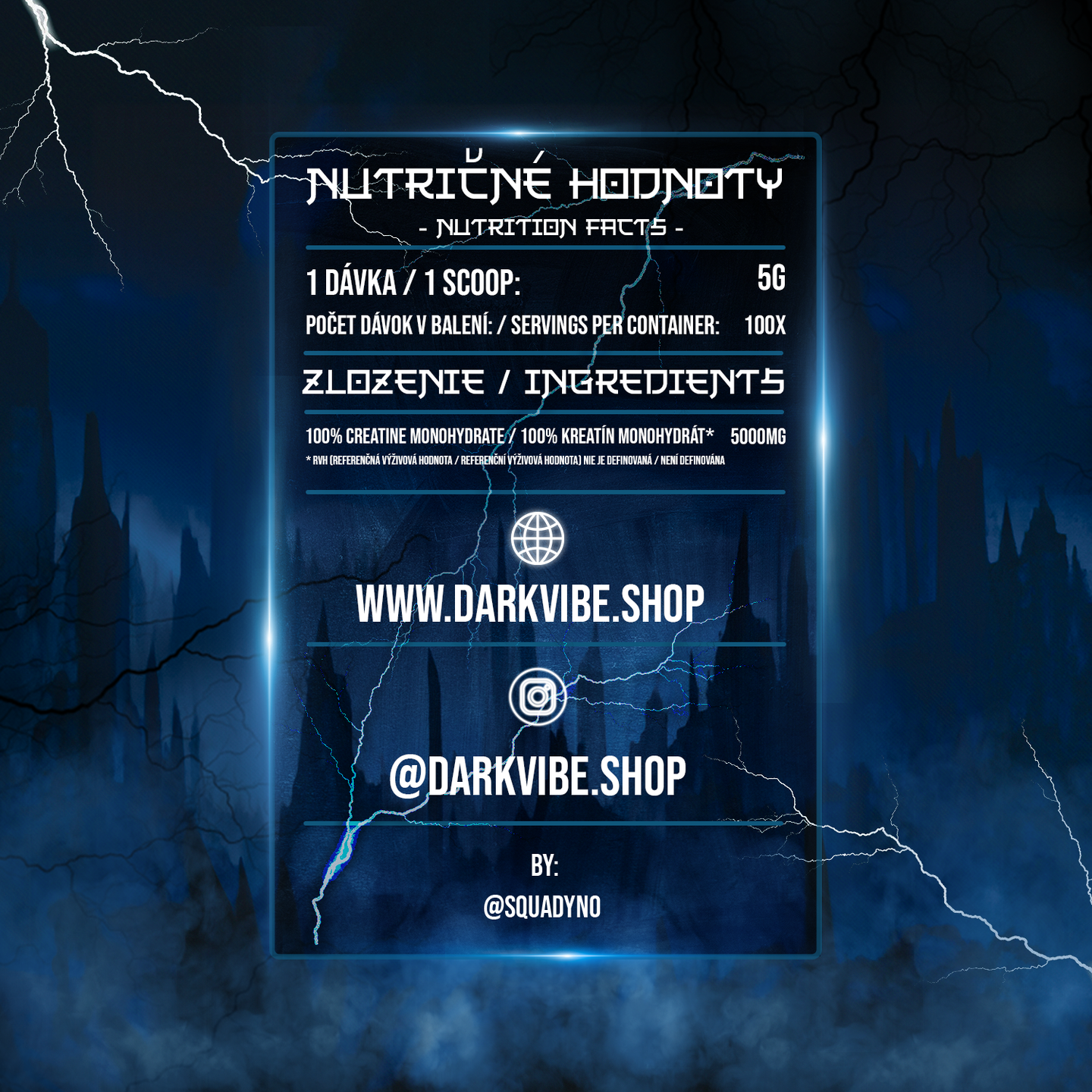 DARK VIBE CREATINE MONOHYDRATE